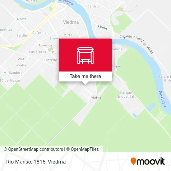Río Manso, 1815 map