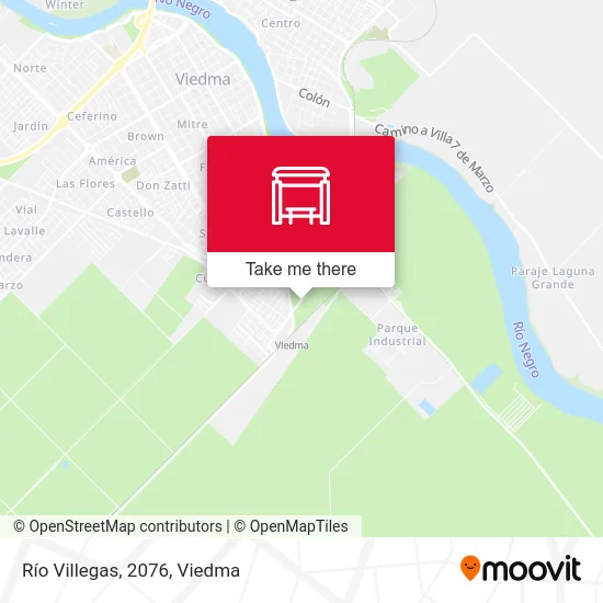 Río Villegas, 2076 map