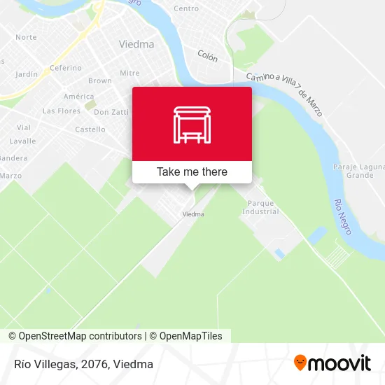 Río Villegas, 2076 map