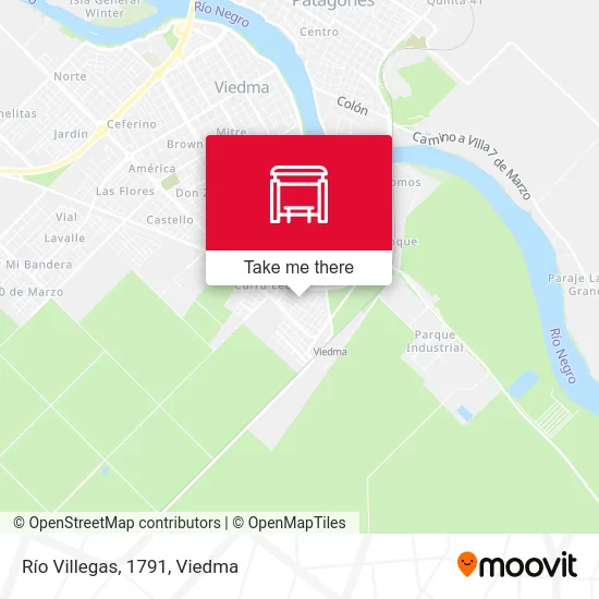 Río Villegas, 1791 map