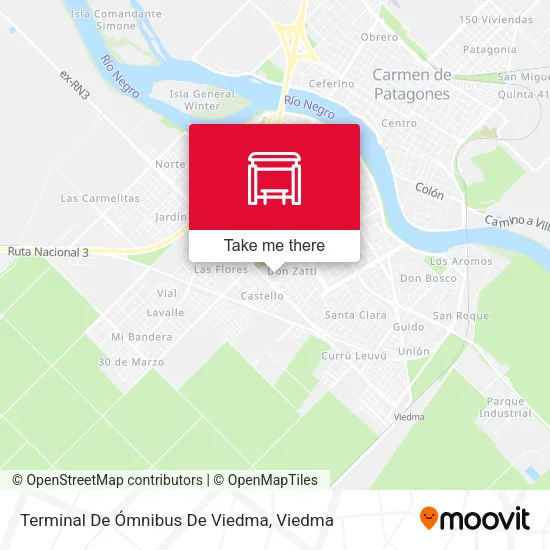 Mapa de Terminal De Ómnibus De Viedma