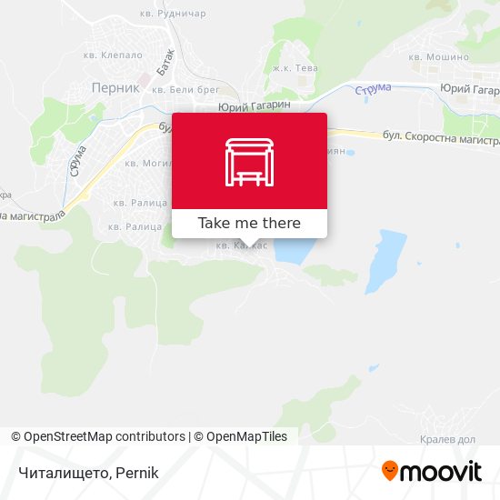 Читалището map