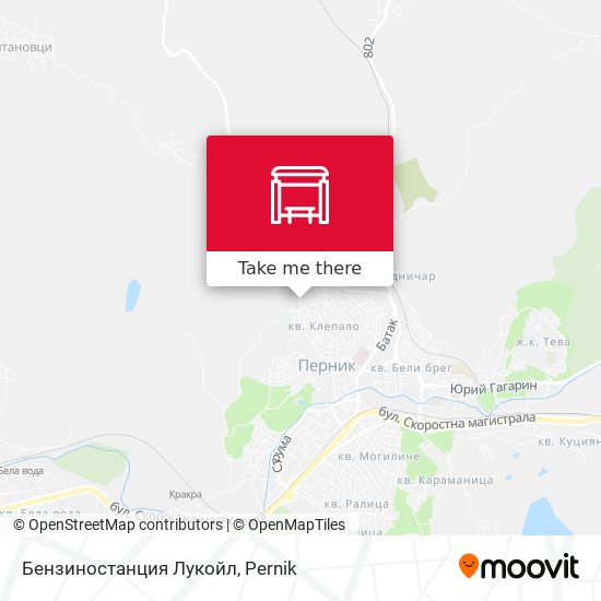 Бензиностанция Лукойл map