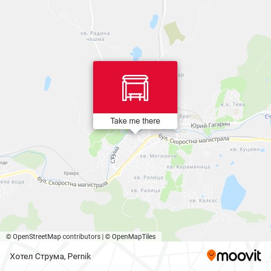 Хотел Струма map