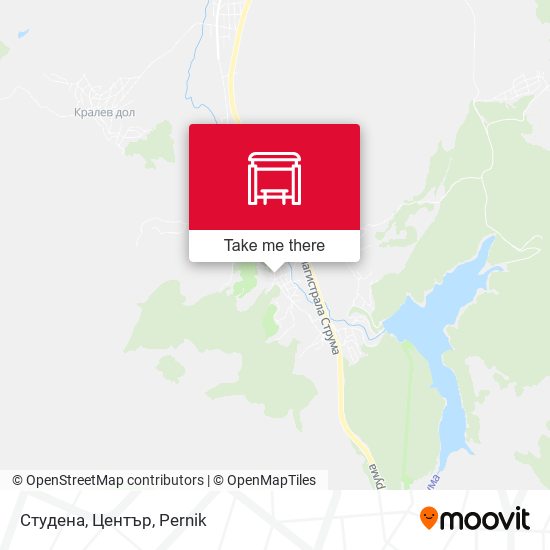 Студена, Център map