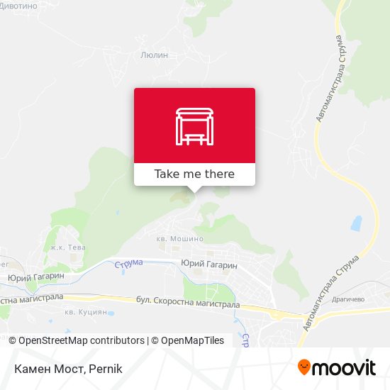 Камен Мост map