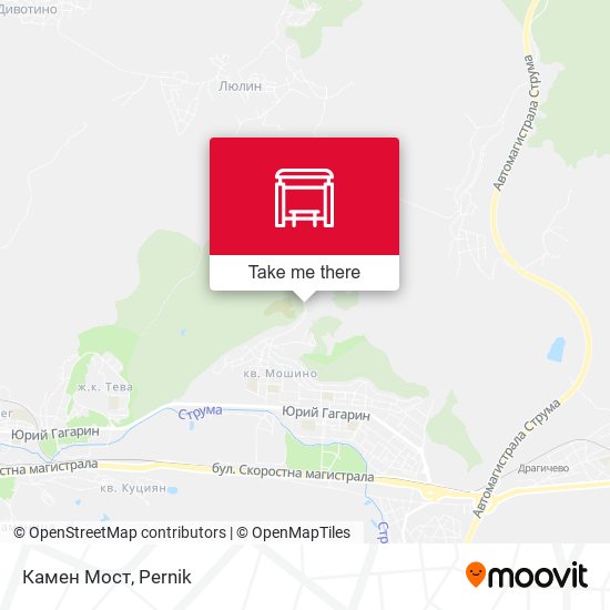 Камен Мост map