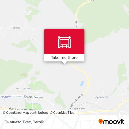 Бившето Ткзс map