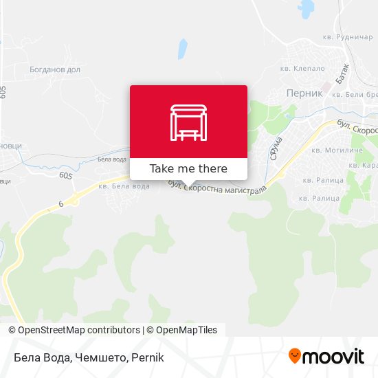 Бела Вода, Чемшето map
