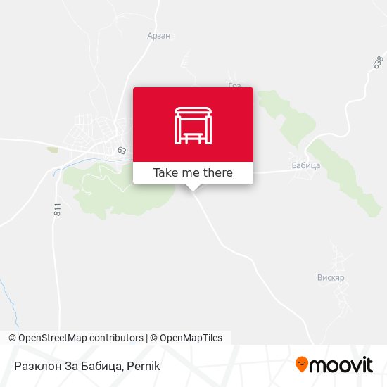 Разклон За Бабица map