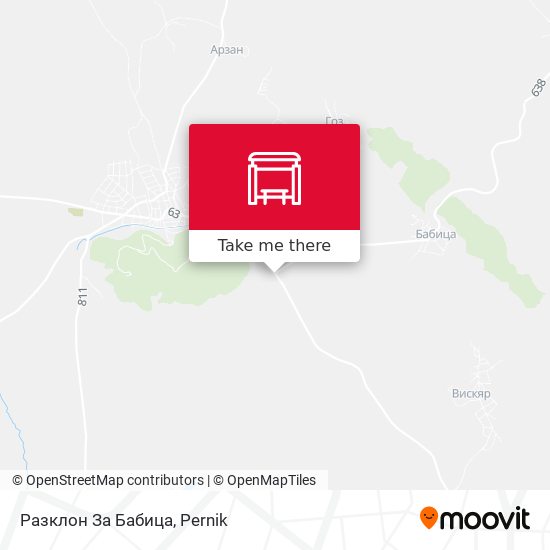 Разклон За Бабица map