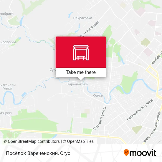 Посёлок Зареченский map