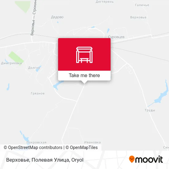 Верховье, Полевая Улица map