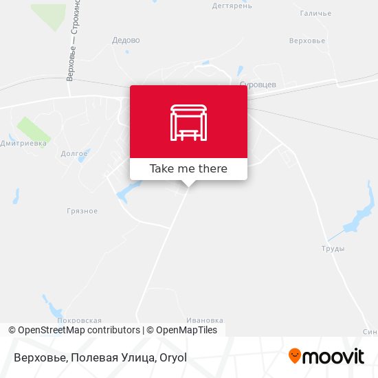 Верховье, Полевая Улица map