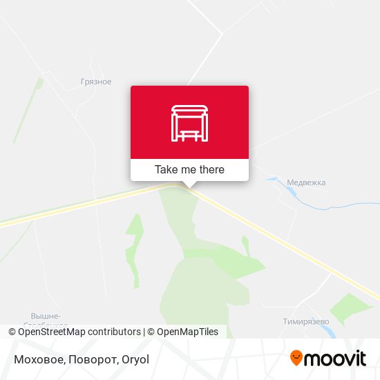 Моховое, Поворот map