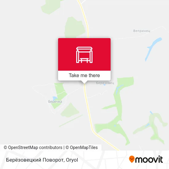 Берёзовецкий Поворот map