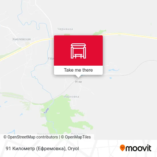 91 Километр (Ефремовка) map