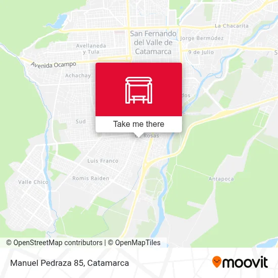 Manuel Pedraza 85 map