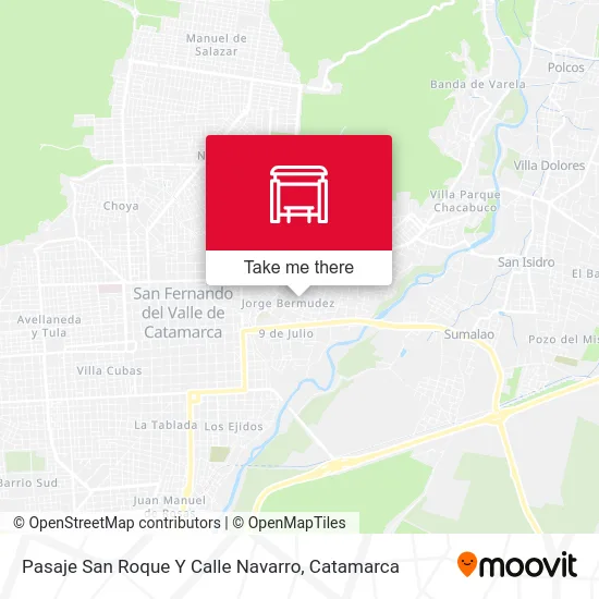 Pasaje San Roque Y Calle Navarro map