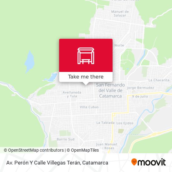 Av. Perón Y Calle Villegas Terán map