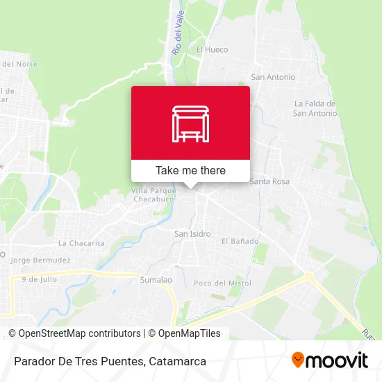 Parador De Tres Puentes map