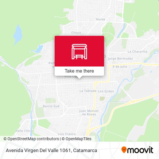 Mapa de Avenida Virgen Del Valle 1061