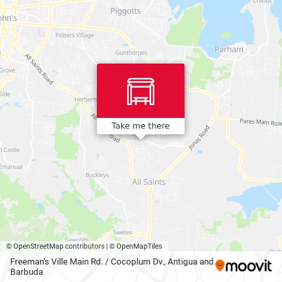 Freeman's Ville Main Rd. / Cocoplum Dv. map