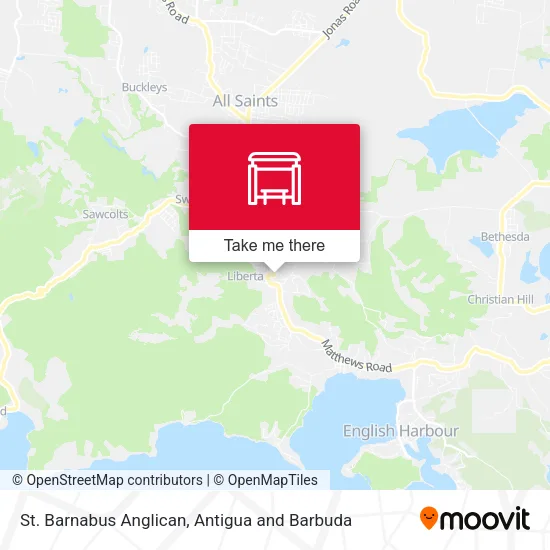 St. Barnabus Anglican map