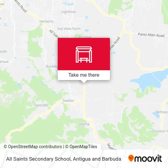 All Saints Secondary School map