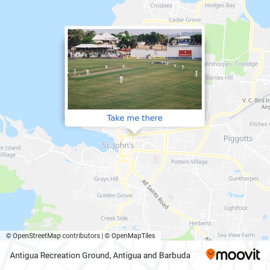 Antigua Recreation Ground map