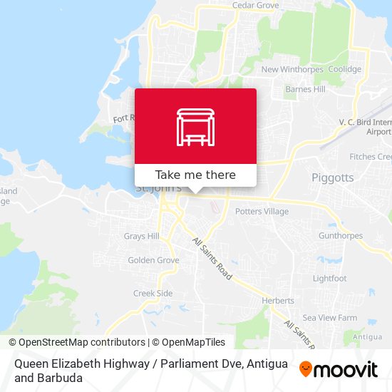 Queen Elizabeth Highway / Parliament Dve map