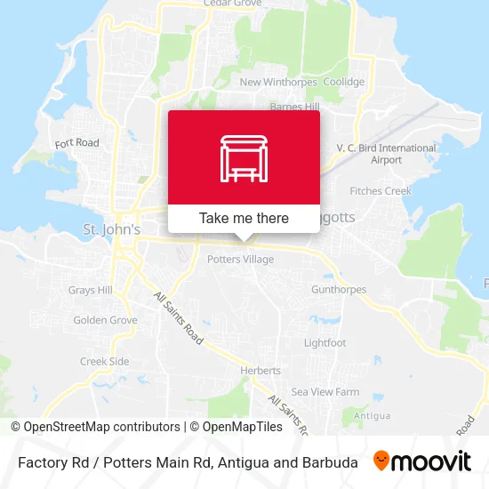 Factory Rd / Potters Main Rd map