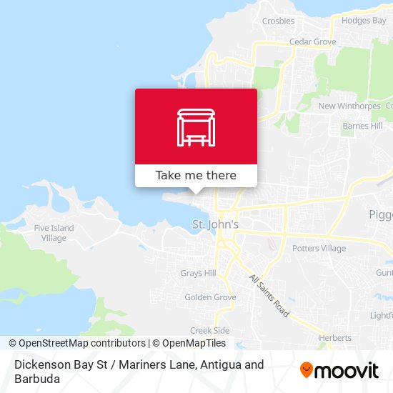 Dickenson Bay St / Mariners Lane map