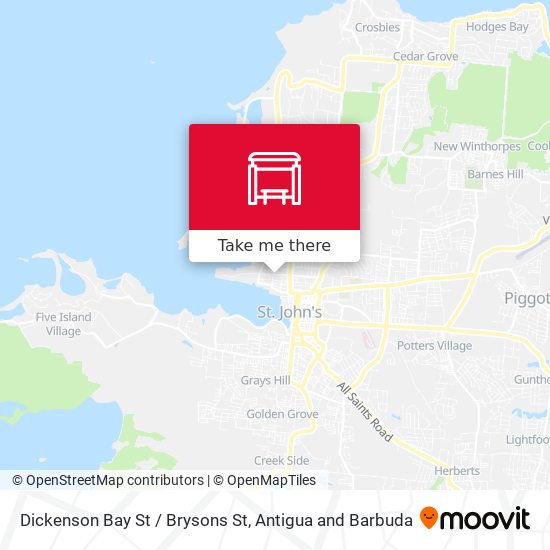 Dickenson Bay St / Brysons St map