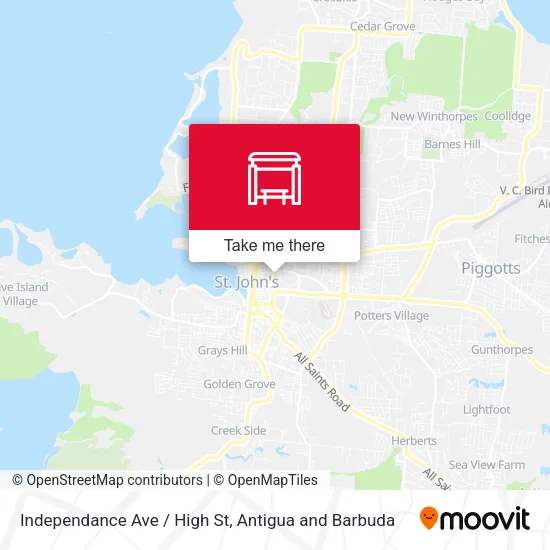 Independance Ave / High St map