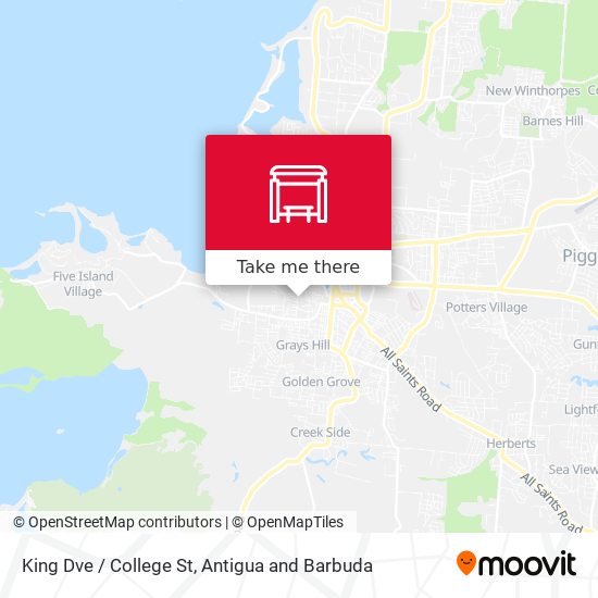 King Dve / College St map