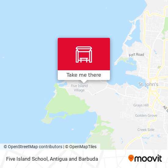 Five Island School map