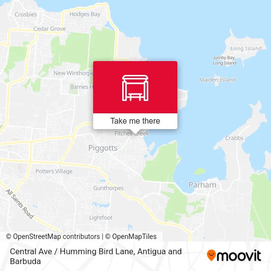 Central Ave / Humming Bird Lane map