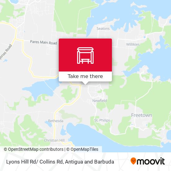 Lyons Hill Rd/ Collins Rd map