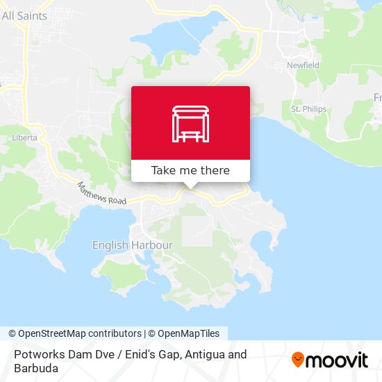 Potworks Dam Dve / Enid's Gap map