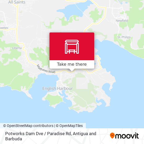 Potworks Dam Dve / Paradise Rd map