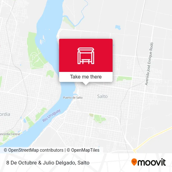 8 De Octubre & Julio Delgado map