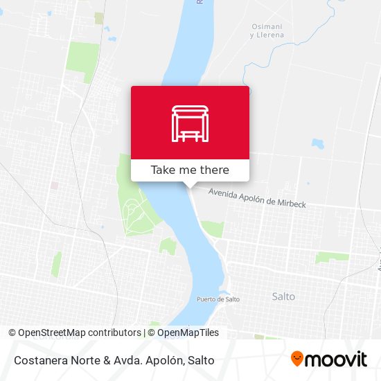 Mapa de Costanera Norte & Avda. Apolón