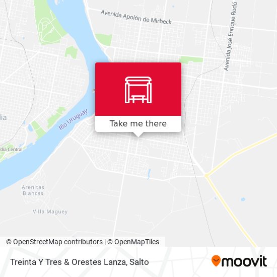 Treinta Y Tres & Orestes Lanza map