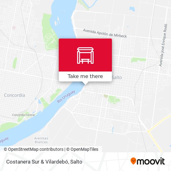 Costanera Sur & Vilardebó map