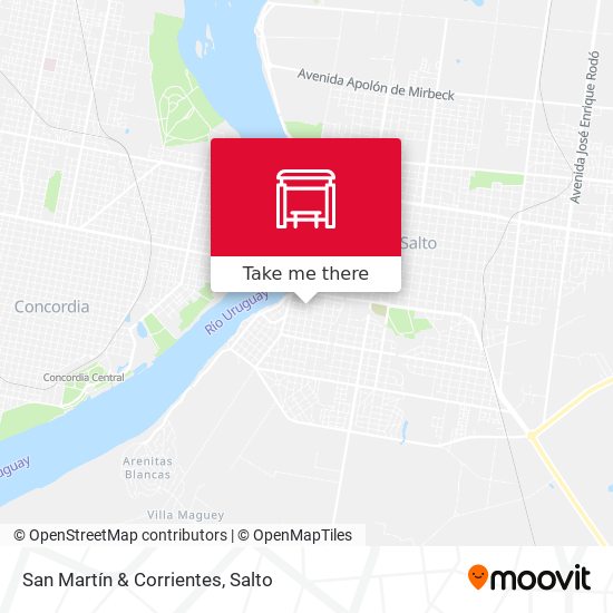San Martín & Corrientes map
