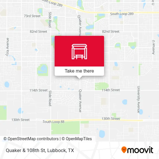 Quaker & 108th St map