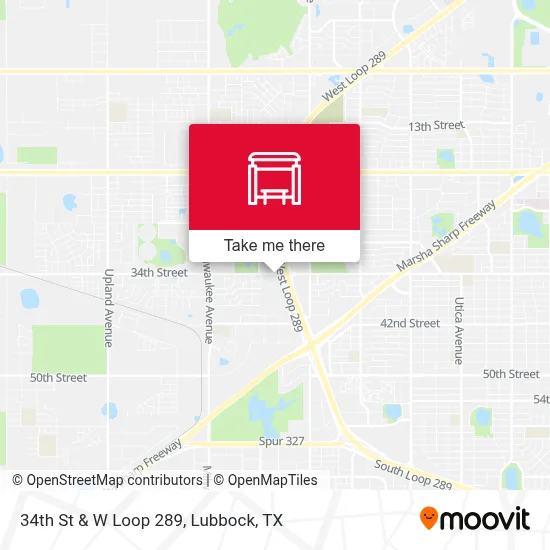 34th St & W Loop 289 map