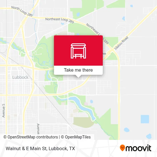 Walnut & E Main St map