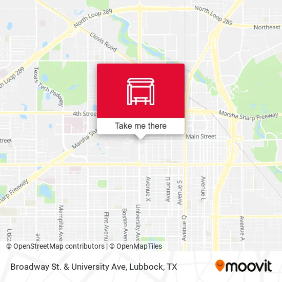 Mapa de Broadway St. & University Ave